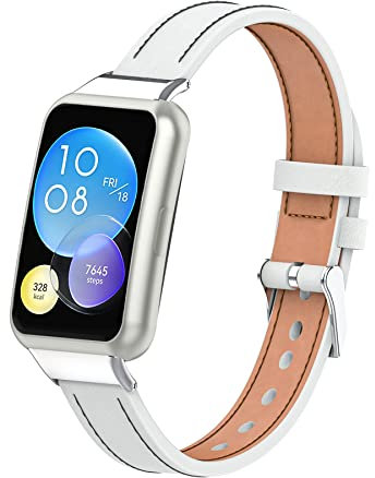 SenMore Lederarmband Kompatibel mit Huawei Watch Fit 2 Armbändern, Smart Watch Zubehör Ersatzarmband für Huawei Watch Fit 2 & Watch Fit 2 Active & Watch Fit 2 Elegant