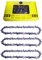 SAND DR BRUSH Catene 4 pollici 3 Pezzi per Sega Mini Motosega Portatile Ricaricabile，Passo 1/4, Spessore 0.043（1.1mm），28DL，Lunghezza Catena 18cm，Piastra Guida 13cm，Ricambio per Motoseghe Portatili