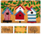 LUA VIKA Coir Doormat - Houses - 40x70 cm - Outdoor Door mat - Front Door mat outside - Doormats outside