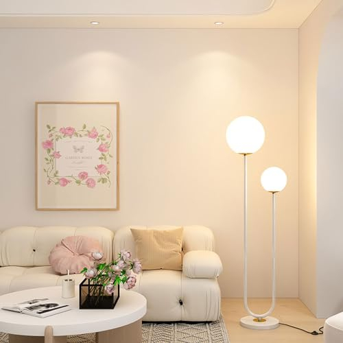 Wylolik E27 Eck-Stehlampe kreative Schlafzimmer-Nachttischlampe, vertikale Tischlampe Stehleuchten Glasschirm vertikale Lampe nordische Dekoration Home-Standlampe für Schlafzimmer Wohnzimmer Bibliothe