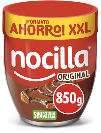 Nocilla, Original, Crema al Cacao y Leche con Avellanas, sin Aceite de Palma - Formato Ahorro - 850g