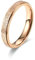Whoiy Ausgefallene Trauringe Rosevergoldet mit Gravur, Edelstahl Ringe Sandstrahl Glitzer Matt Trauringe Verlobungsringe Partnerringe 4MM für Damen Größe 52 (16.6)