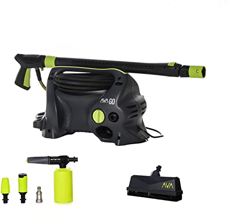 AVA Pressure Washer, GO P40 XL, Ultra-portable power washer for car cleaning, patios, and more - Includes award winning Zoom Lance, Facade Brush, 120 Bar 390 L/H, 1700 W