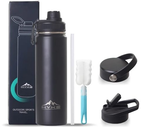 Rensinnoal Insulated Water Bottle 700ml Leakproof Stainless Steel Thermo Mug with Straw Double Vacuum Water Bottle (Mint Green)
