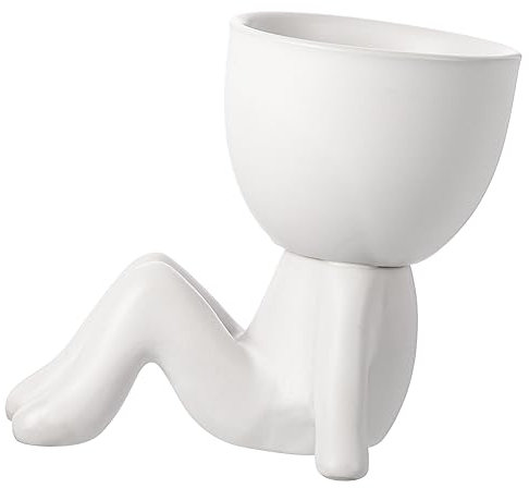 CAXUSD Mini Maceta De Cerámica Forma Humana Suculentas y Oficinas