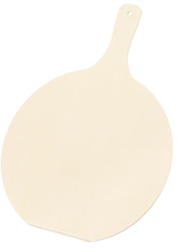 QUARKZMAN Planche à Pizza en Bois de Bouleau 44 x 32 x 0.6 cm, Pelle à Pizza Planche Ronde, Ustensiles de Cuisine avec Manche pour Disposer les Pizzas Lot de 1, M