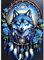 GDYEEH Wolf Diamond Painting Erwachsene, 5D Traumfänger Diamant Kunst Bilder Anfänger, DIY Runder Vollbohrer Blaue Rosen Diamanten Malerei Stickerei Kreuzstich Geschenke Home Wand Dekor 30x40cm