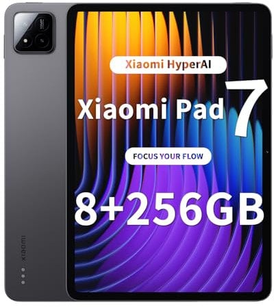 Xiaomi Pad 7 Tablet, 11.2 Zoll, 8+256GB, 3.2K 144Hz Display, Snapdragon 7+ Gen 3, 8850mAh Akku, HyperAI, Quad-Lautsprecher, Nahtloses Desktop-ähnliches Erlebnis,Grau