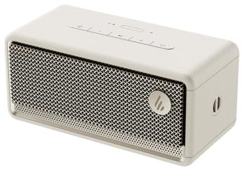 Edifier ES60 Premium Bluetooth Lautsprecher – Portabler 34W Speaker mit Bluetooth 5.4, IP66 wasserfest & staubdicht, bis zu 9h Akku, USB-C, Stereo Pairing, Ambientebeleuchtung, ConneX App (Creme)