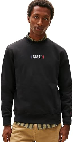 Tommy Hilfiger Herren Brand Love Sweatshirt Mw0mw41428 Pullover Sweatshirt (1er Pack)