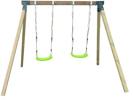 | MASGAMES | Altalena a due posti Reiko | Legno quadrato trattato per esterno | Ancoraggi inclusi | (seduta piatta)