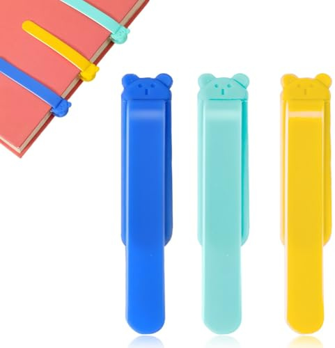 ChicAppeal 3 Pcs Automatisches Lesezeichen, Silikon Lesezeichen, Clip Lesezeichen, Lesezeichen Personalisiert, Geschenk Ideen Lesezeichen Lesezeichen für Lese Liebhaber