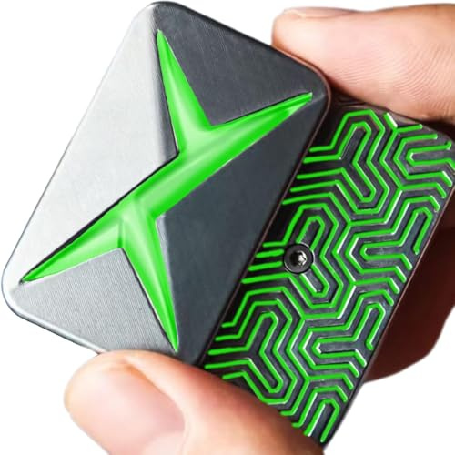 Buffcy Lightning Infinite Fidget Slider, Fidget Hand Spinners (Greenlight) | Magnetic Metal Haptic Clicker EDC Gadgets Toys, Fidget Toys for Adults and Teens for Anxiety/ADHD/Stress Relief