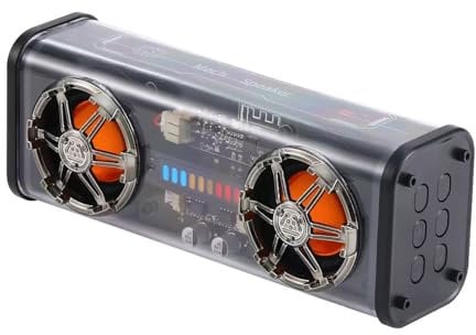 Portable Transparent Subwoofer, Transparent Bluetooth Speakers with Colorful Lights, Immersive Sound Effect and Supports Bluetooth Connection, Build In 1000mAh Battery, for Party, Festival Gift