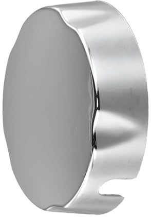 Yuanpgky Drehbarer Drehknopf für die Badewanne, verchromt, 75 mm Durchmesser, runde Kunststoff-Überlaufabdeckung mit 10 mm Befestigungsloch, einfaches Griff-Design für Wasserüberlauf und