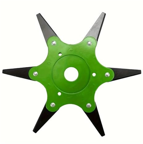 5 Teeth 180 Degrees Rotatable Sawtooth Lawn Mower Blade Brush Cutter Universal Accessories Garden Grass Trimmer Blades with Doub(Green)