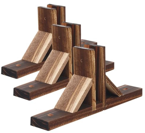 Holz Zaunsockel für Kleine Zäune, Freistehend, 3 Stück | Holzlatten und Kleine Begrenzungen, Glatte Polierte Oberfläche, ohne Graben, Garten und Campus