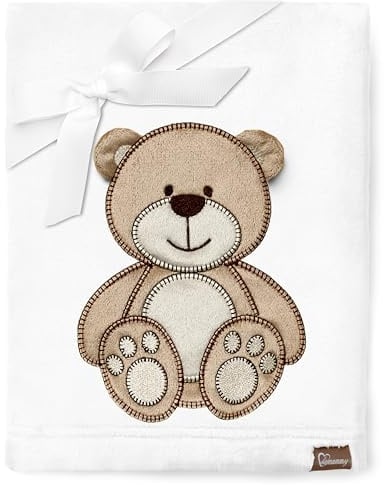 Be Mammy Warm Children Baby Cosy Blanket Baby Gift BE20-168 (White - Bear)