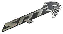 DODGE CHALLENGER SRT HELLCAT Black And Silver Grille Nameplate NEW OEM MOPAR