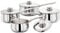 Stellar Classic Set of 4 Stainless Steel Pans 14cm, 16cm, 18cm & 20cm Saucepans with Lids in Classic Domus Shape, Oven-Safe, Induction Ready