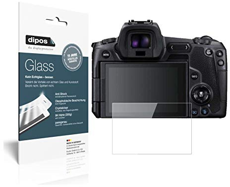 dipos I 2X Displayschutz klar kompatibel mit Canon EOS R Schutzfolie 9H Anti-Shock