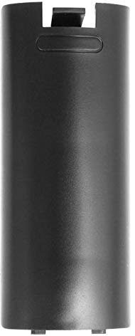 ABS Battery Cover Lid Door Pack Shell Case Replacement Repair Part for Nintendo Wii Remote Wireless Controller Accessory (Black)