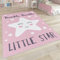 Paco Home Kinderteppich, Kinderzimmer Teppich m. Stern, Mond u. Karo Motiven, Grösse:160x230 cm, Farbe:Pink 3