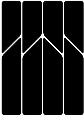 Riesel Design - re:Flex Frame - Fahrrad Reflektoren/Aufkleber Fahrrad/reflektierende Folie & Reflektor Aufkleber für Fahrräder oder Kinderwagen/Reflection Bike Sticker für Sicherheit (Stealth)