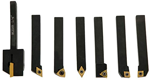 VEVOR Drehmeißel-Set mit Wendeplatten 1/4 Zoll 7-teilig Drehmeißel Wendeplatten