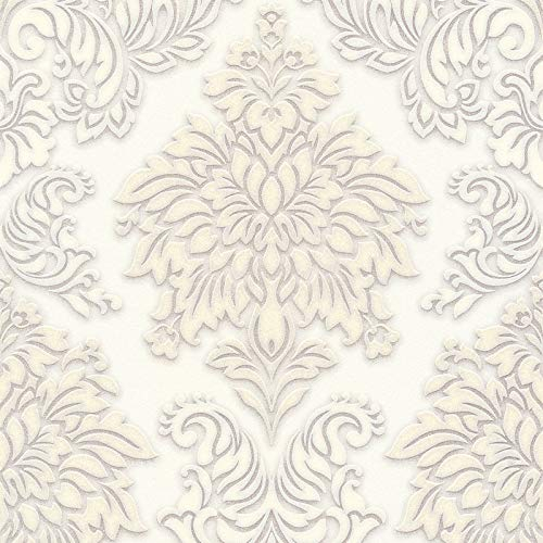 Glitzer-Tapete Beige Crème Silber Weiß Vliestapete Beige Crème Silber Weiß | Jetzt Tapeten online bestellen