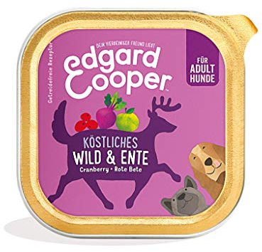 Edgard & Cooper Nassfutter für Hunde, (Wild & Ente, 150g x 11), Getreidefrei, natürliche Zutaten und frisches Fleisch, voller essentieller Aminosäuren