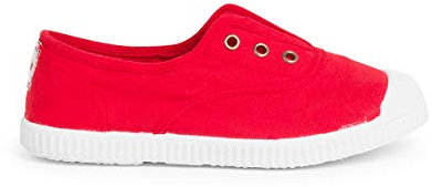 Pisamonas Zapatillas Lona Punta Goma Sin Cordones Talla 29 Color Rojo