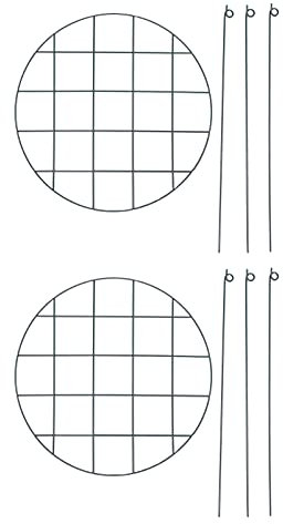 Angoily 2Pcs Garten Metall Spalier Eisen Anlage Unterstützung Spalier für Indoor Outdoor DIY Mini Klettern Pflanzen Topfpflanzen Blumen Gemüse Rose Reben PEA Ivy Gurken