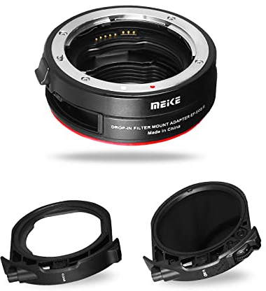 Meike MK-EFTR-C Drop-in Filter Mount Adapter Für Canon EF auf EOSR mit variablem ND-Filter und UV-Filter für EOS R R5 R6 RP R5C C70 Kameras