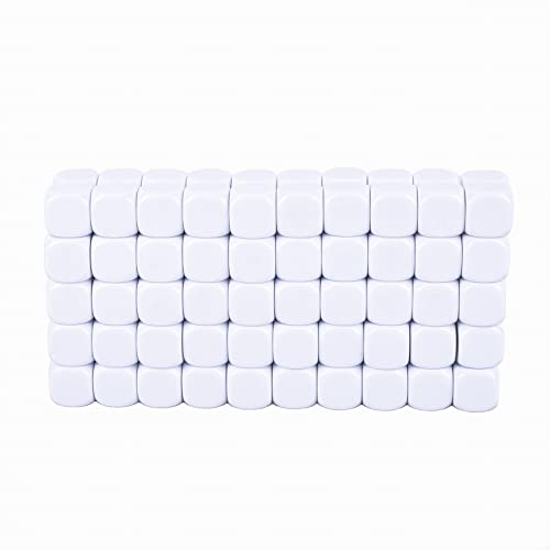 Kaiheng 22mm weiß Würfel 20pcs Groß Blankowürfel 6-Seitiger Spielwürfel Würfelset zum Würfelspiel Brettspiel, Lernen, Basteln, DIY, Zahlen
