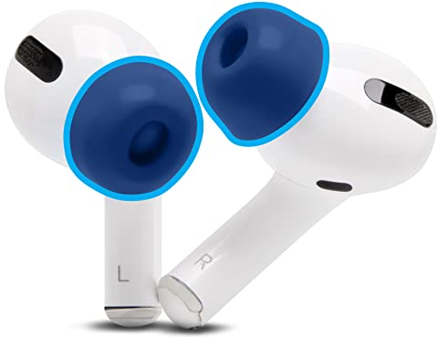 WC TipZ - Upgraded Memory Foam Ear tips for Airpods Pro Made by Wicked Cushions | Improved Comfort, Tighter Seal, Better Foam Rebound Time | Fits Perfectly in Charging Case | (Navy Blue)
