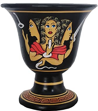 Estia Creations Tasse de foire pythagoricienne peinte à la main Déesse grecque Hécate Magique Sorcellerie Sorcellerie