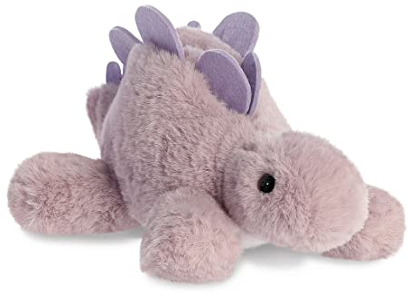 Aurora World Aurora, 31867, Mini Flopsie Stegosaurus Dinosaurier, 20,5cm, Eco-Friendly Plüschtier, lila, M