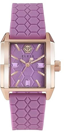 Philipp Plein Damen Analog Quarz Uhr mit Silikon Armband PWMAA0322