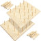 Kigley 6 Stück Holz Stecktafel Schublade Organizer Mit 48 Klammern - Peg Board System für Geschirr und Lebensmittelbehälter - Küche Platte Organizer