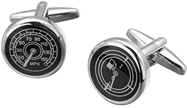 Manschettenknöpfe für Autos und Motorrad, originelles Design, Verkauf als Paar – Party-Zubehör oder Kostüm, Hemd und Jacke, Smoking, Geschwindigkeitsmesser, One size