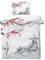 MOBEITI Housse de Couette Japon 140x200, Parure de Lit Japonaise Chinois Asiatique 1 Personne en Microfibre avec Fermeture Éclair, 1 Taie d'oreiller 65x65, Motif Imprimé Fleur de Cerisier Grue