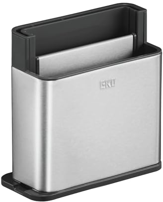 EKO - Kitchen Counter Organiser - Utensil Organiser with Chopping Board Rack & Cutlery Drainer for Sink - Customisable Compartment Knife Stand - Stainless Steel Utensil Holder - Perfect for Kitchen