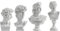 ASUNFO Griechische Mini-Statue, griechische Mythologie-Figuren, Miniatur-griechische Büste, Kunstharz-Skulpturen für Zuhause, Büro, Dekoration, David Venus Apollo
