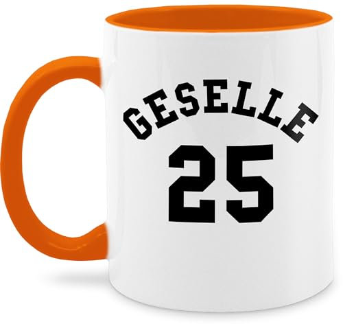 Tasse Tassen 325ml - Job & Beruf Geschenk - Geselle 2025 schwarz - 325 ml - Orange - sprüche arbeit kaffe geschenke zum wärmende