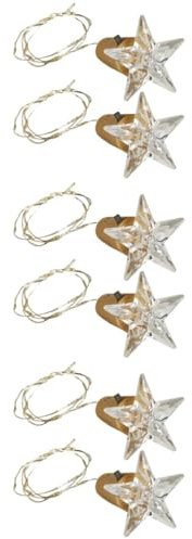 MAGICLULU 6pcs Star-Shaped Wire Lights for Wine Bottles Battery Operated Decorative Fairy Lights for Indoor and Outdoor Decor for Parties Weddings and Home Decoration