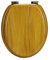 Toilettensitz Toilettendeckel aus Eichenfurnier mit extrem widerstandsfähiger Oberseite, fest, verdickt, V/U/O-Form, universeller Toilettensitzbezug aus massivem Holz, Badezimmerdeckel für d
