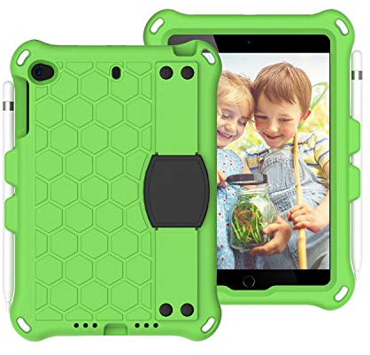 Strapazierfähige Schutzhülle, kompatibel mit Kinderhüllen, kompatibel mit iPad Mini 5, 4, 3, 2, 1, leicht und stoßfest, EVA + PC, Tablet-Hülle, robust, stoßfest, Handgriff, Schultergurt