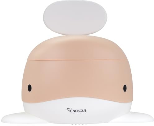 Kindsgut Kinder-Töpfchen, Babytopf WC/Klo, kinderfreundliches Wal-Design und dezente Farben, Toiletten-Training, Peach