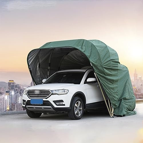 Abri de Voiture Pliant en Tissu Oxford galvanisé, télescopique, Peut être plié, Garage de Voiture Mobile, Garage Simple Semi-Automatique